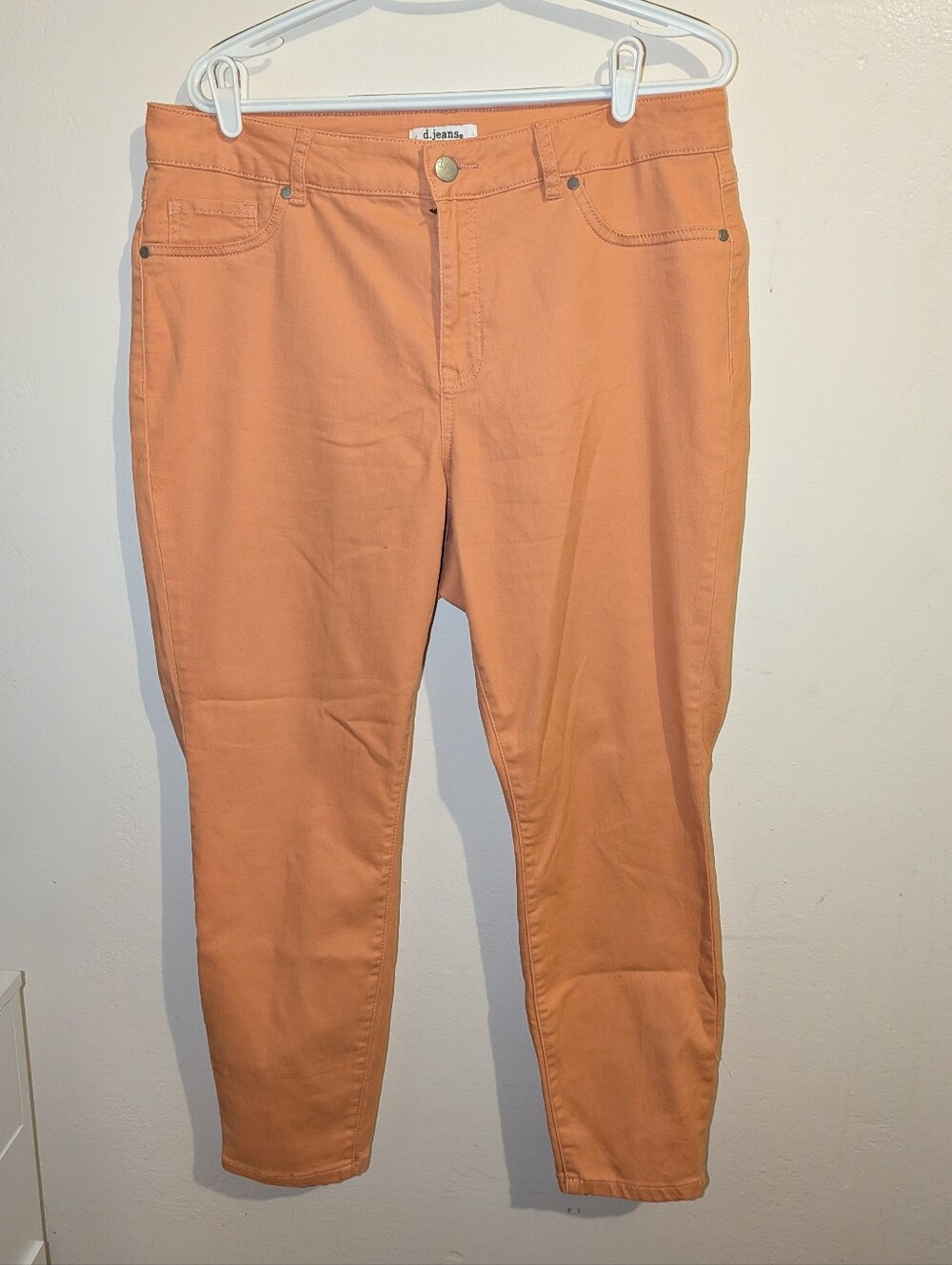 d. jeans Peach Ankle-Length Straight Jeans Size 16W